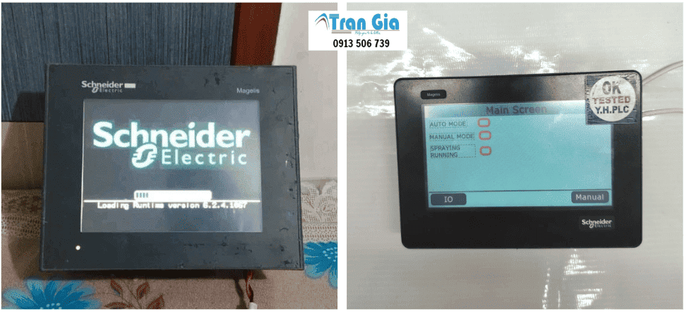 Sửa Màn hình Schneider lỗi cảm ứng Bấm không được, Bấm Màn hình Bị Đơ, Thay cảm ứng Màn hình sửa lấy gấp