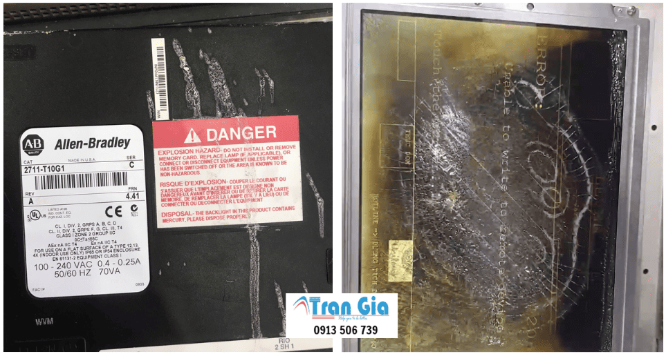 Sửa lấy ngay màn hình Allen-Bradley không lên hình, lcd mờ nhìn không thấy hình giá tốt