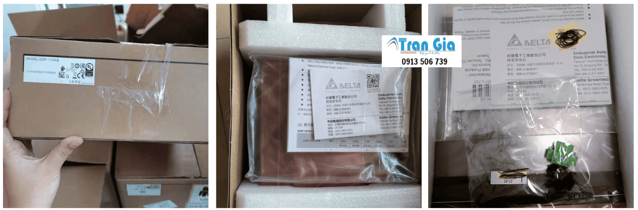 Hình ảnh kho hàng màn hình Delta tại Trần Gia Automation 