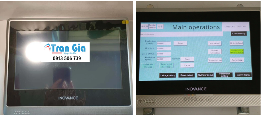 Sửa HMI Inovance IT7070E, Sửa màn hình cảm ứng Inovance IT7070E bảo hành 3-6 tháng