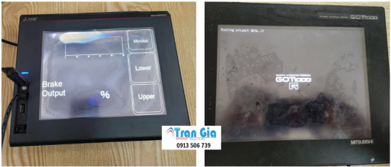 Địa chỉ sửa màn hình HMI Mitsubishi A970GOT, A985GOT, A953 các lỗi LCD không hiển thị, hư đèn cao áp uy tín