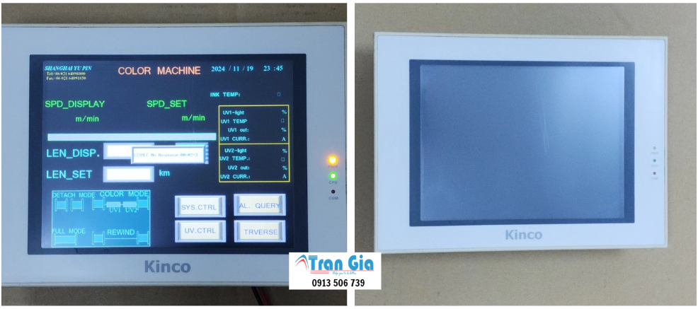 Khắc phục nhanh sự cố, sửa màn hình cảm ứng Kinco Hư phần LCD hiển thị, màn hình bị loang, không thấy rõ 
