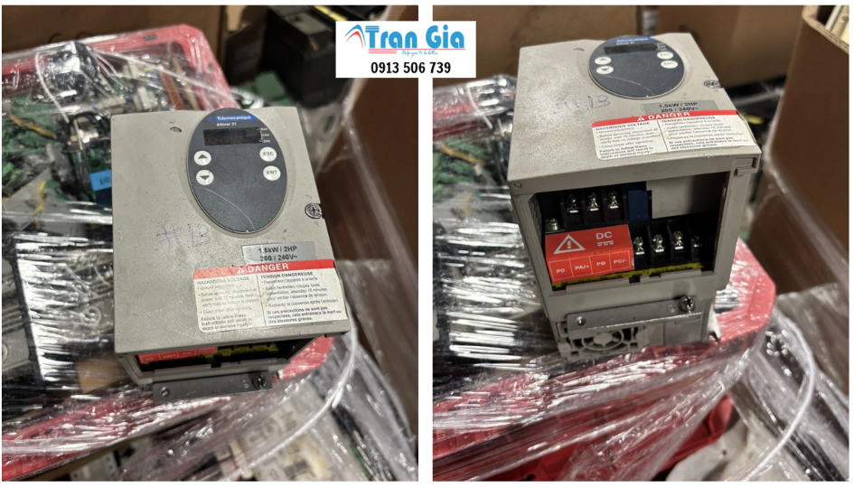 Hình ảnh sửa màn hình HMI đang trong quá trình sửa chữa tại Trần Gia Automation