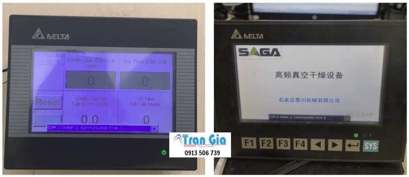 Hình ảnh một số màn hình HMI đang được sửa chữa tại Trần Gia Automation