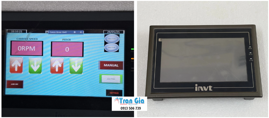 Công ty bảo hành, sửa chữa phầm mềm màn hình cảm ứng HMI INVT, thay tấm cảm ứng, LCD hư hỏng, xử lí nhanh trong ngày