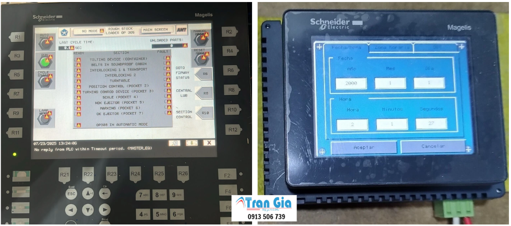 Công ty uy tín nhận sửa chữa, thay tấm cảm ứng màn hình HMI Schneider, xử lí lỗi gấp trong ngày