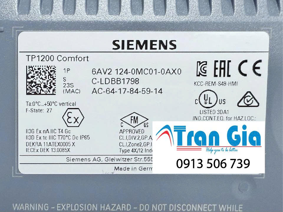 Chuyên cung cấp màn hình HMI Siemens TP1200 Comort giá ưu đãi